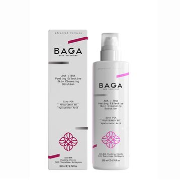 Baga 200 ml Aha+Bha Peeling Etkili Canlandırıcı ve Gözenek Sıkılaştırıcı Cilt Temizleme Solüsyonu