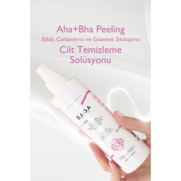 Baga 200 ml Aha+Bha Peeling Etkili Canlandırıcı ve Gözenek Sıkılaştırıcı Cilt Temizleme Solüsyonu