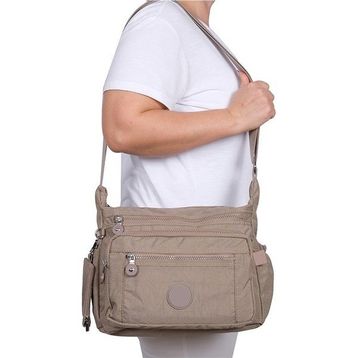 Bagacar 213 Klinkır Kaliteli Vizon Kumaş Çapraz Omuz Çantası