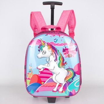 Bagacar MN Unicorn Tekerlekli Kız Çocuk Sırt Çantası