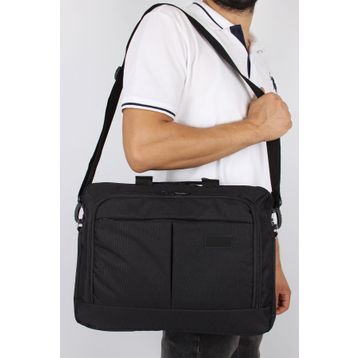 Bagacar Siyah Unisex 15.6 İnç Laptop ve Evrak Çantası