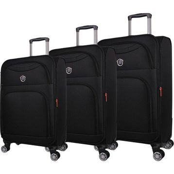 Bagacar Ultra Light Körüklü Kumaş Siyah 3'lü Valiz Seti