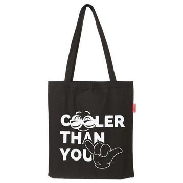 Baghashtag Cooler Than You Baskılı Siyah Bez Kadın Günlük Çanta