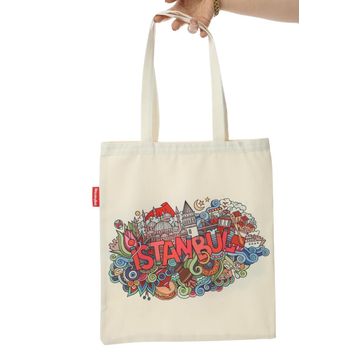 Baghashtag İstanbul Grafiti Baskılı Kadın Günlük Çanta