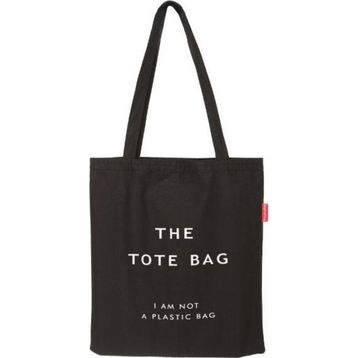 Baghashtag the Tote Bag Baskılı Siyah Bez Kadın Günlük Çanta