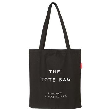 Baghashtag the Tote Bag Baskılı Siyah Bez Kadın Günlük Çanta