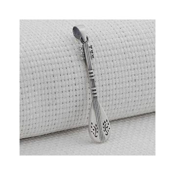 Bağlama Saz Tasarımlı 925 Ayar Gümüş Kolye Ucu