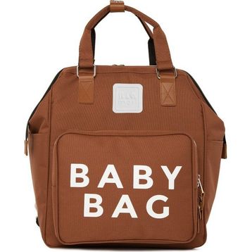 Bagmori Baby Bag Baskılı Taba Cepli Anne Bebek Bakım Sırt Çantası