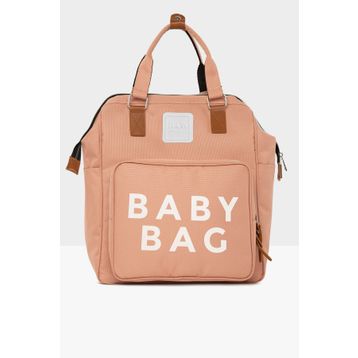 Bagmori M000005163 Pudra Baby Bag Baskılı Cepli Anne Bebek Bakım Sırt Çantası
