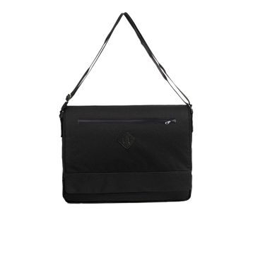 Bagorama Siyah 15 inç Unisex Postacı Çantası