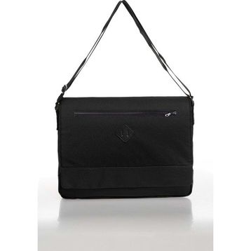 Bagorama Siyah 15 inç Unisex Postacı Çantası
