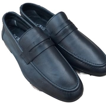 Bags Shoes 15002 Tzeus Siyah Erkek Deri Klasik Loafer Ayakkabı