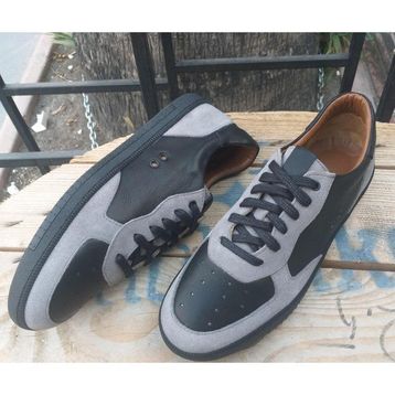 Bags Shoes 15021 Siyah Gri Deri Erkek Günlük Casual Ayakkabı