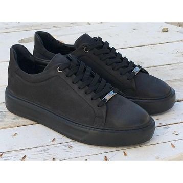 Bags Shoes Marco Rossi 20543-1 Deri Siyah Nubuk Erkek Günlük Ayakkabı
