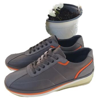 Bags Shoes PRX18019 Gri Erkek Deri Casual Günlük Ayakkabı