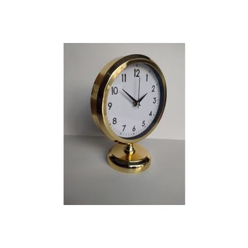 Bahat Altın Gold Renkli Metal Ofis Salon 25x20 cm B3 Masa Saati