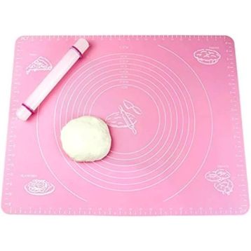 Baker Home Pembe Silikon 65x45 cm Hamur Açma Matı