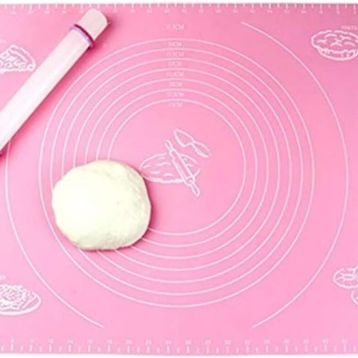 Baker Home Pembe Silikon 65x45 cm Hamur Açma Matı