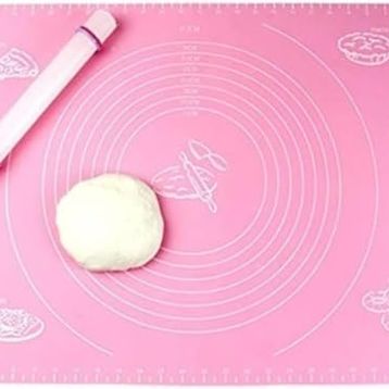 Baker Home Pembe Silikon 65x45 cm Hamur Açma Matı