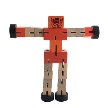 Bakgelal Küçük Boy Ahşap Robot Adam