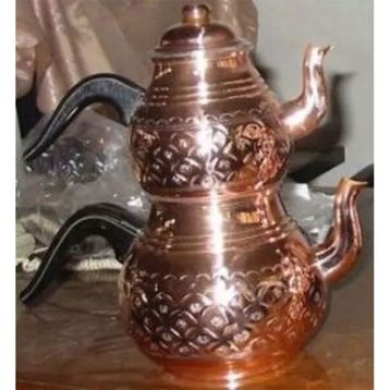 Bakır Çay Demliği Takımı