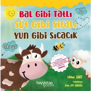 Bal Gibi Tatlı Süt Gibi Şifalı Yün Gibi Sıcacık 3’lü Set - Vildan Sert