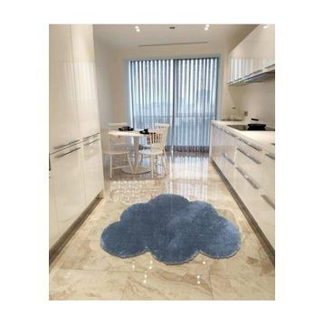 Balat Halı Dekoratif Koyu Gri Peluş Yumuşak Yuvarlak-Oval Halı 150x150