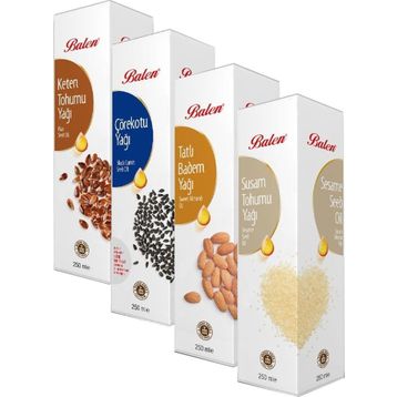Balen 250 ml Çörek Otu-Keten Tohumu-Tatlı Badem-Susam Yağları