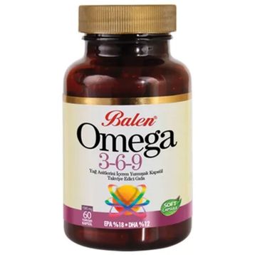 Balen Omega 3-6-9 Yağ Asitleri İçeren 60 Kapsül Balık Yağı