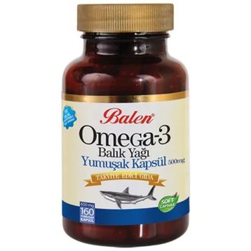 Balen Omega-3 650 mg İçeren 160 Kapsül Balık Yağı
