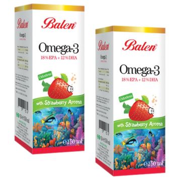 Balen Omega-3 İçeren Çilek Aromalı 150 ml Balık Yağı