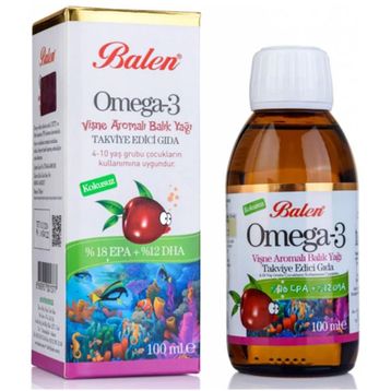 Balen Omega-3 İçeren Vişne Aromalı 100 ml Balık Yağı
