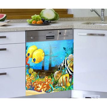 Balıklar Bulaşık Makinesi Sticker