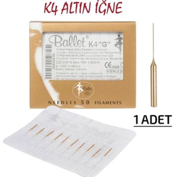 Ballet K4 Altın 1 Adet Epilasyon İğnesi + K4 Gold İğne