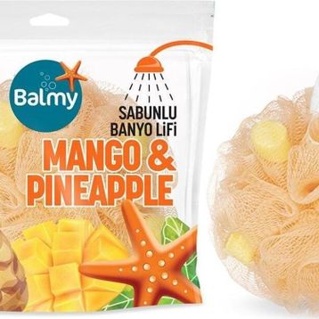 Balmy Mango ve Ananas Sabunlu Banyo Lifi