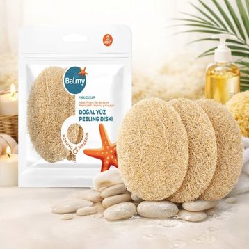 Balmy Naturel Loofah Yüz 3'lü Peeling Disk