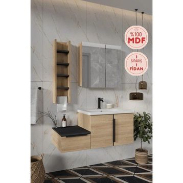 Balneom Zakkum 100 cm Banyo Dolabı ve Rafı