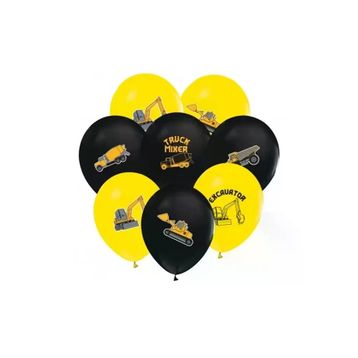 Balon Evi 4+1 İnşaat Baskılı 12 inç 8'li Balon