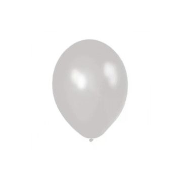 Balon Evi Metalik Beyaz 12 inç 100'lü Balon