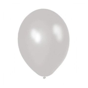 Balon Evi Metalik Beyaz 12 inç 100'lü Balon