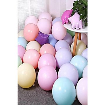 Balonevi 12 inch Karışık Makaron Balon