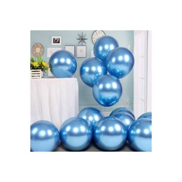 Balonevi 12 Krom Metalik Mavi 5 Adet Balon