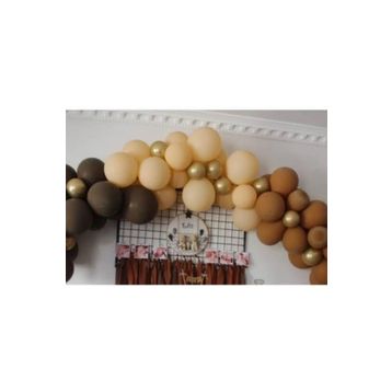 Balonevi 50 Adet Kahverengi Somon Karamel Gold Balon