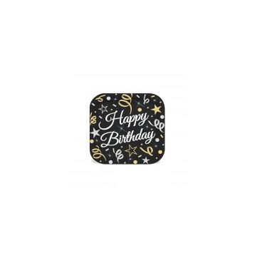 Balonevi BMP1020THB7156 Sparkling Confetti 8 Li 1 Paket 8 Adet Kare Tabak
