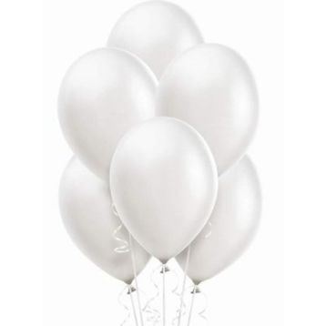 Balonevi Metalik Beyaz Balon