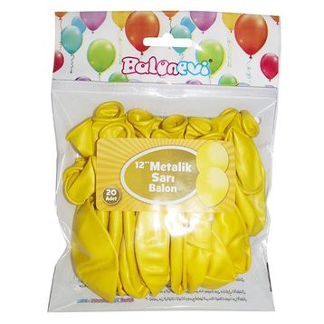 Balonevi Metalik Sarı Balon