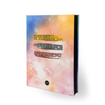 Bam Siyah Yaprak-Believe Dream Shine 14,8x21 Lastikli Defter