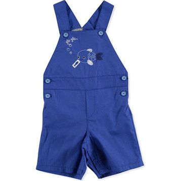 Bambaki Lacivert Erkek Bebek Glu Balık Poplin Salopet