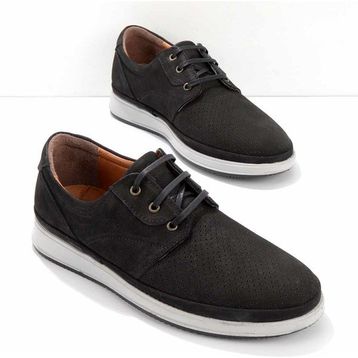 Bambi E01733500101 Siyah Nubuk Leather Erkek Casual Ayakkabı