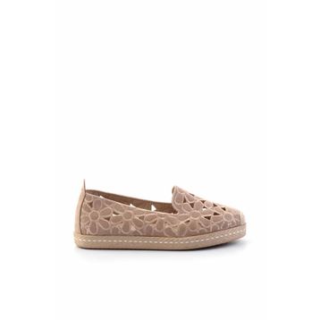 Bambi K01117992302 Vizon Süet Kadın Espadril Ayakkabı